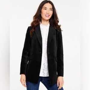 Talbots Modern Velveteen Blazer Size 12